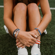 Game Day Blue Orange Hair Tie Bracelet