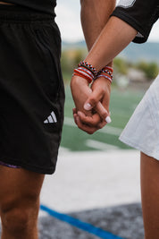 Game Day Red White Black- Hair Tie Bracelet