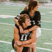 red and black hair wristbands