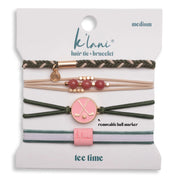 "Tee Time" Green & Pink Hair Tie Bracelets with Removable Ball Marker